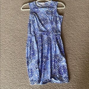 Jude Connelly -Blue and White Sleeveless Dress